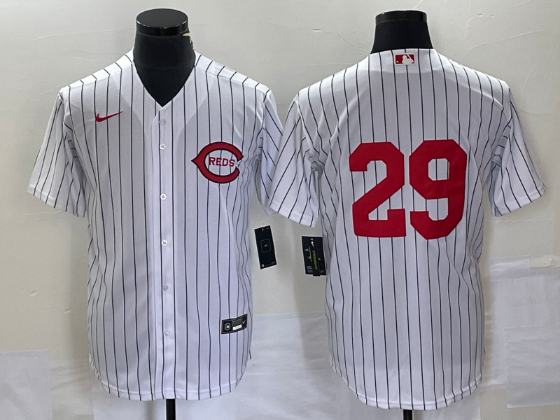 Men’s Cincinnati Reds TJ Friedl #29 White 2022 MLB at Field of Dreams Authentic Jersey