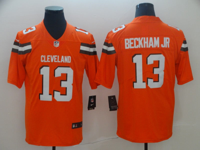 Men’s Cleveland Browns #13 Odell Beckham Jr Stitched Nike Orange Vapor Player Limited Jersey