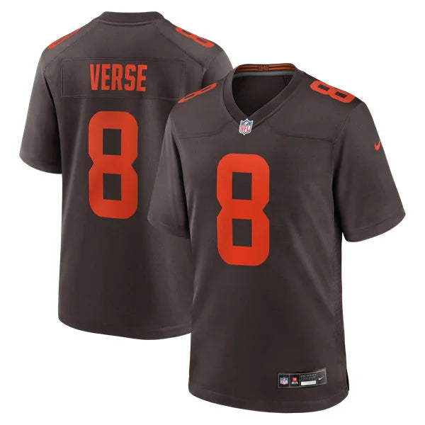 Mens Cleveland Browns #8 Jared Verse Nike Brown Alternate Vapor F.U.S.E. Limited Jersey