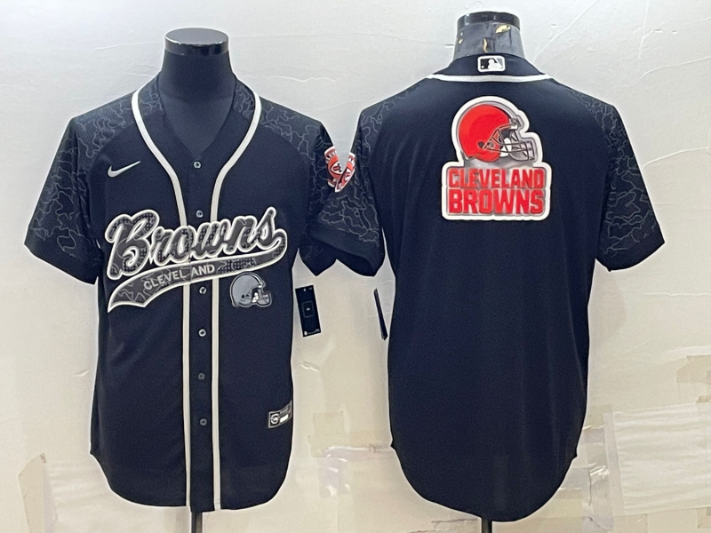 Men’s Cleveland Browns Black RFLCTV Limited Jersey