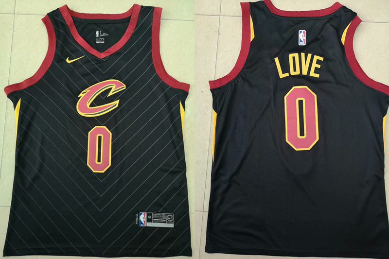 Men’s Cleveland Cavaliers #0 Kevin Love Nike Black Statement Edition Jersey
