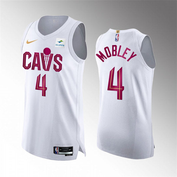Mens Cleveland Cavaliers #4 Evan Mobley White Association Edition Swingman Jersey