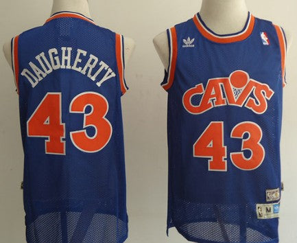 Men’s Cleveland Cavaliers #43 Brad Daugherty Blue CAVS Swingman Throwback Jersey
