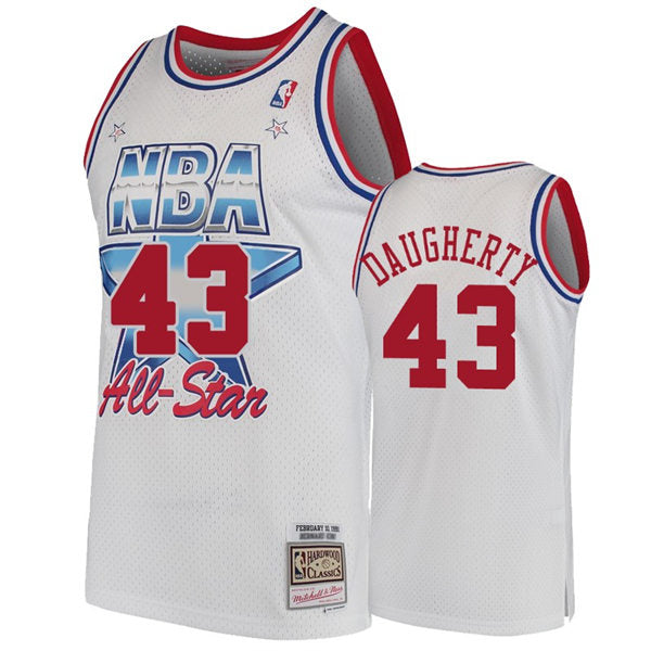 Mens Cleveland Cavaliers #43 Brad Daugherty White 1991 NBA All-Star Hardwood Classics Eastern Conference Jersey