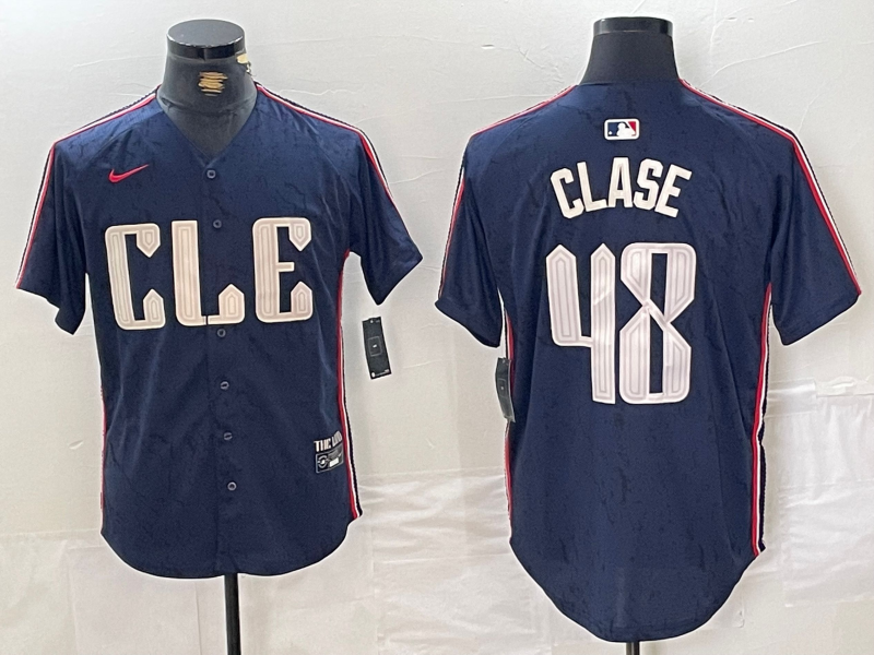 Men’s Cleveland Guardians Emmanuel Clase #48 Navy 2024 City Connect Limited Jersey