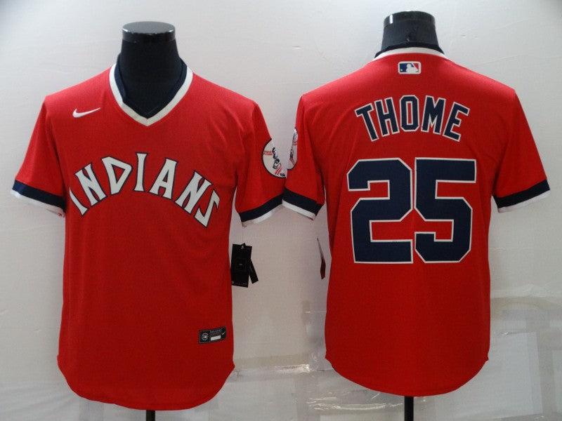 Men's Cleveland Guardians Jim Thome #25 Red Jersey