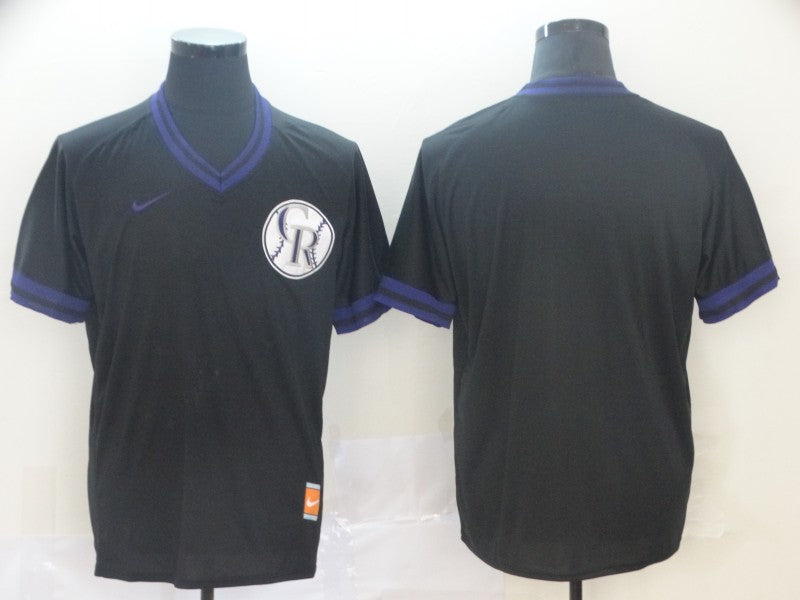 Men’s Colorado Rockies Black Alternate Blank Jersey