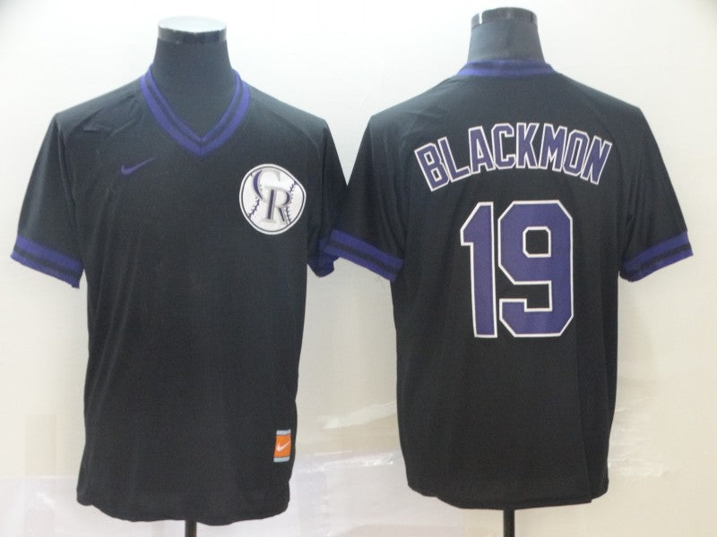 Men’s Colorado Rockies Charlie Blackmon #19 Black Baseball Jersey