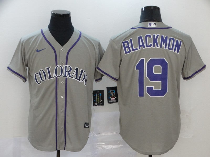 Men’s Colorado Rockies Charlie Blackmon #19 Gray Baseball Jersey