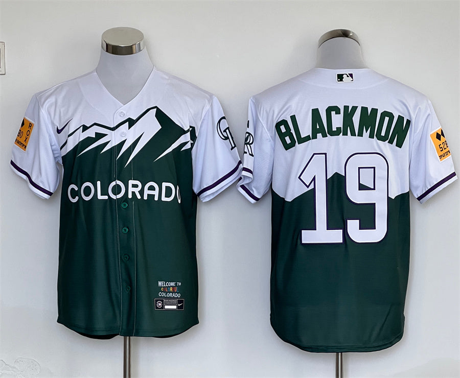 Men’s Colorado Rockies Charlie Blackmon #19 Green City Connect Jersey