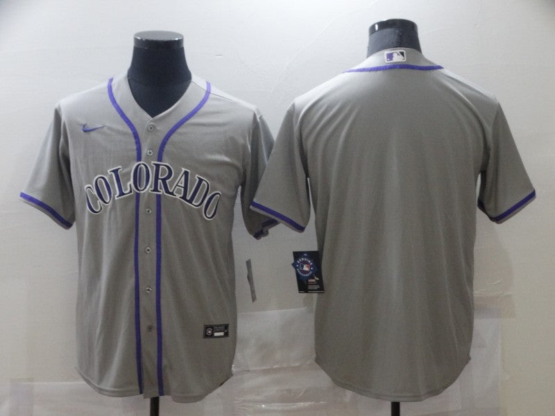Men’s Colorado Rockies Gray Blank Jersey