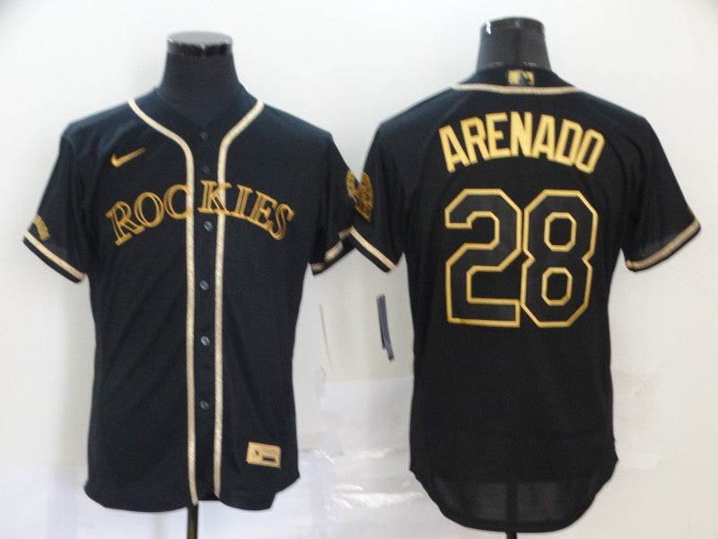 Men’s Colorado Rockies Nolan Arenado #28 Black Team Jersey