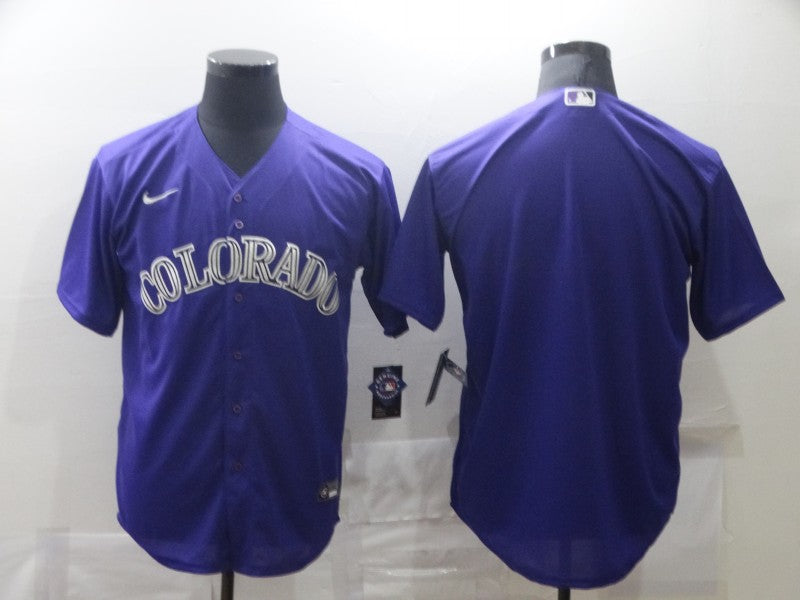 Men’s Colorado Rockies Purple Alternate Blank Jersey