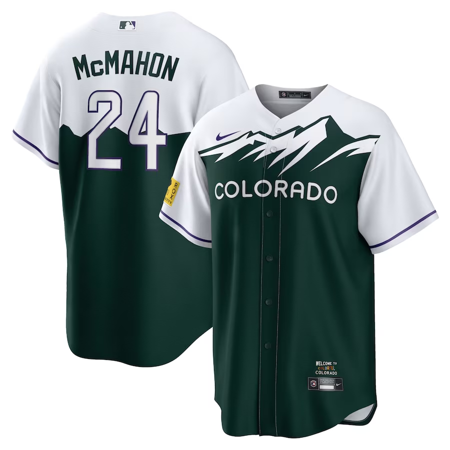 Men’s Colorado Rockies Ryan McMahon #24 Green 2022 City Connect Jersey