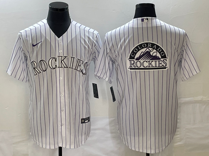 Men’s Colorado Rockies White Home Team Jersey