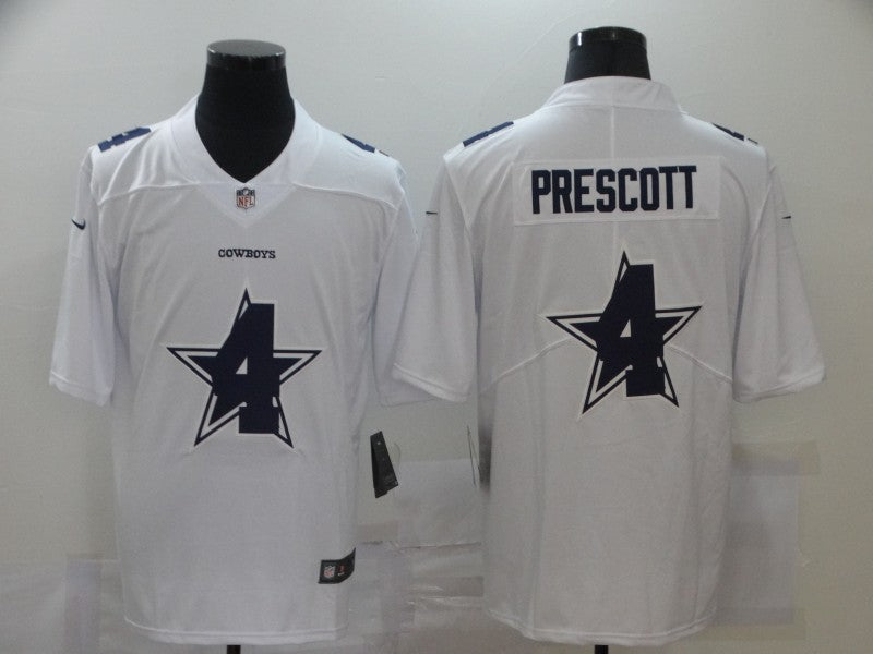 Men’s Dallas Cowboys #4 Dak Prescott White Jersey