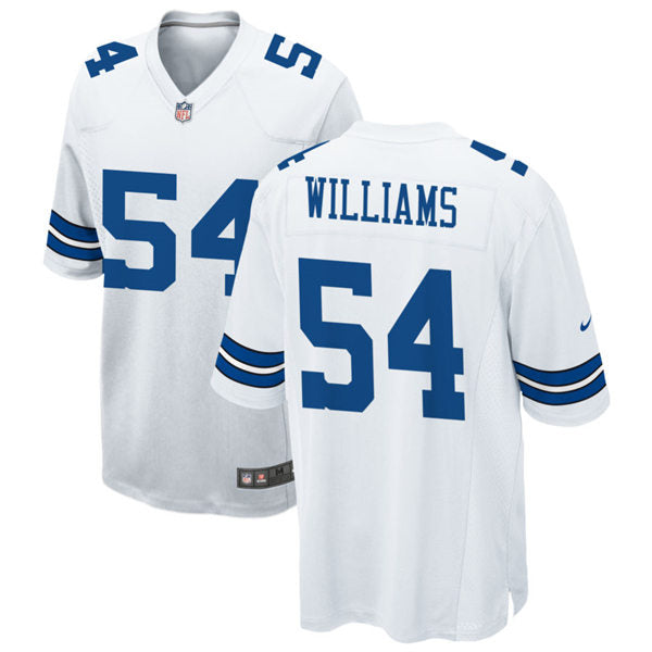 Men’s Dallas Cowboys #54 Sam Williams Nike White Vapor Limited Player Jersey