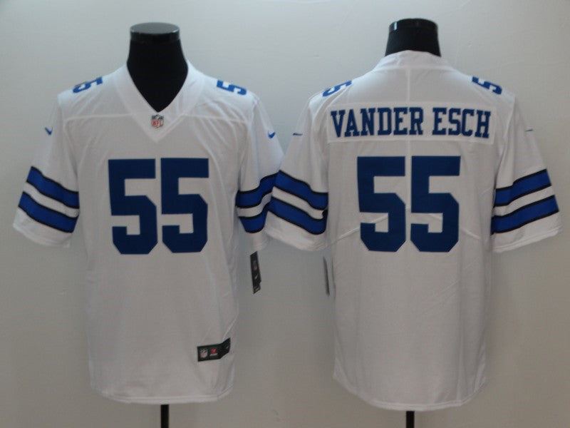 Men’s Dallas Cowboys #55 Leighton Vander Esch Nike White Vapor Untouchable Limited Jersey