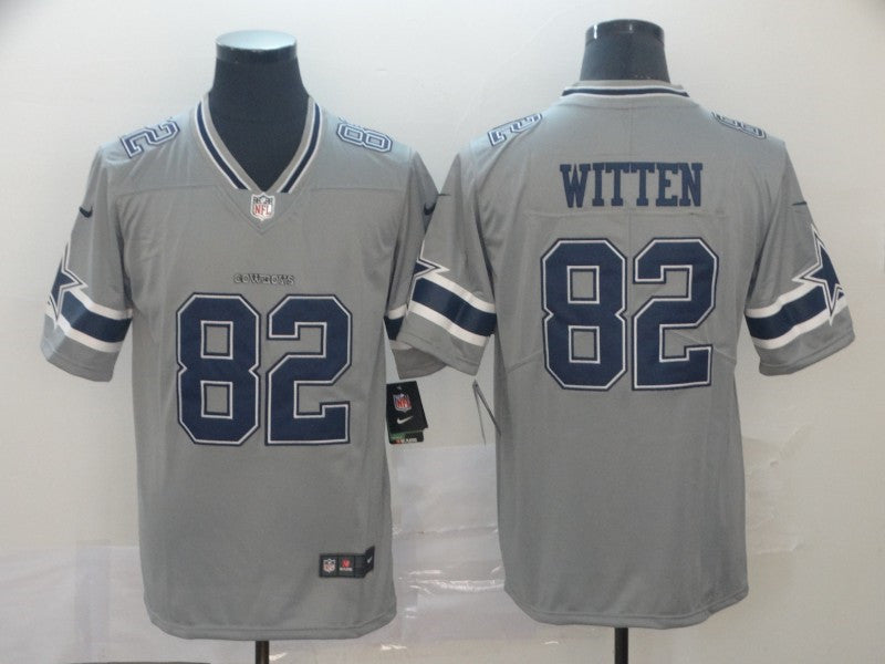 Men’s Dallas Cowboys #82 Jason Witten Nike Gray Inverted Legend Jersey
