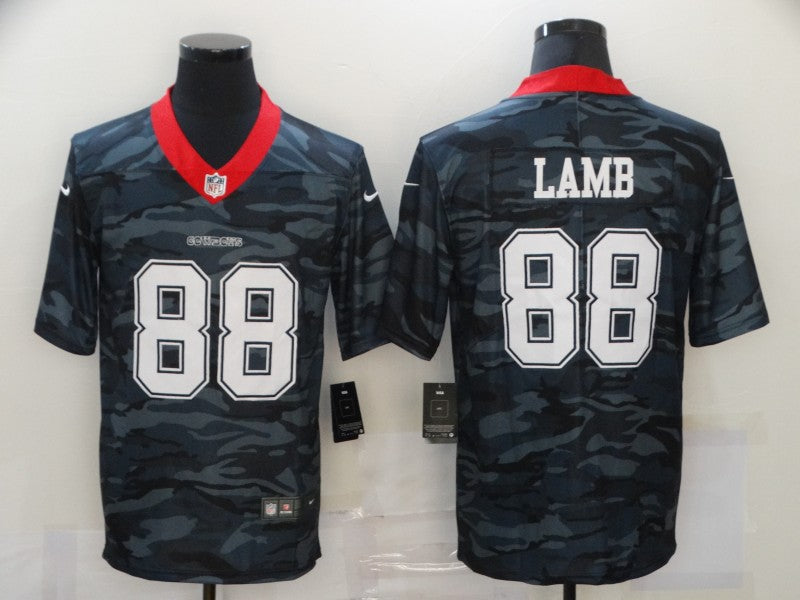 Men’s Dallas Cowboys CeeDee Lamb #88 Gray Camouflage Jersey