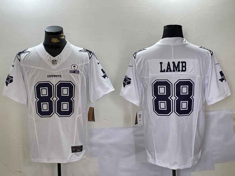 Men’s Dallas Cowboys CeeDee Lamb #88 White Jersey