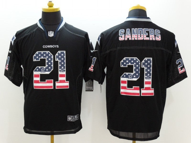Men’s Dallas Cowboys Deion Sanders #21 Black Jersey