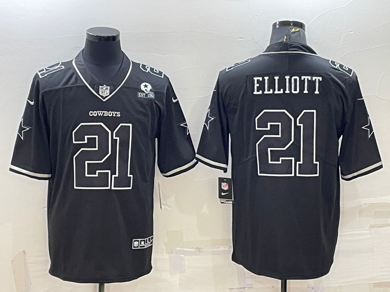 Men’s Dallas Cowboys Ezekiel Elliott #21 Black Alternate Vapor Limited Jersey