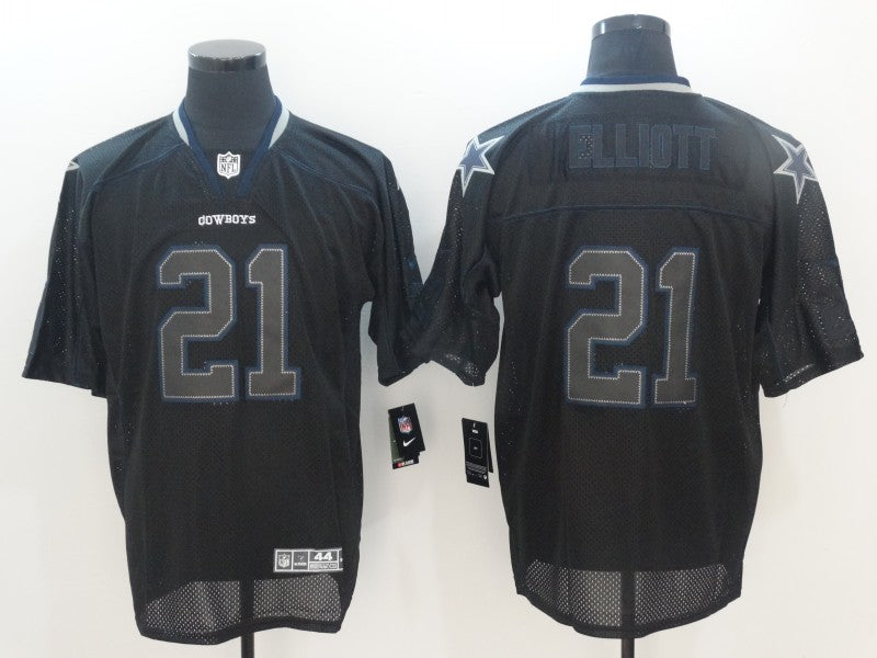Men’s Dallas Cowboys Ezekiel Elliott #21 Black Authentic Jersey