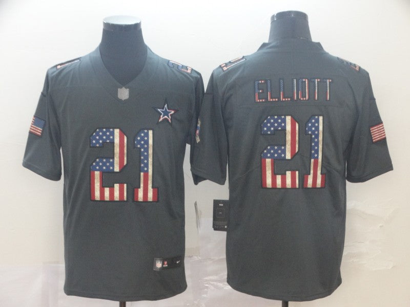 Men’s Dallas Cowboys Ezekiel Elliott #21 Black Jersey