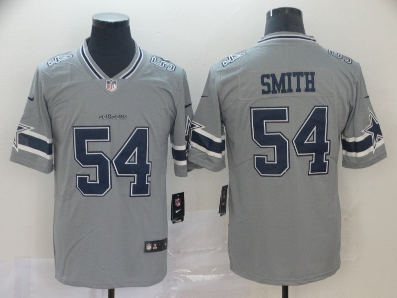 Men’s Dallas Cowboys Jaylon Smith #54 Gray Inverted Legend Jersey