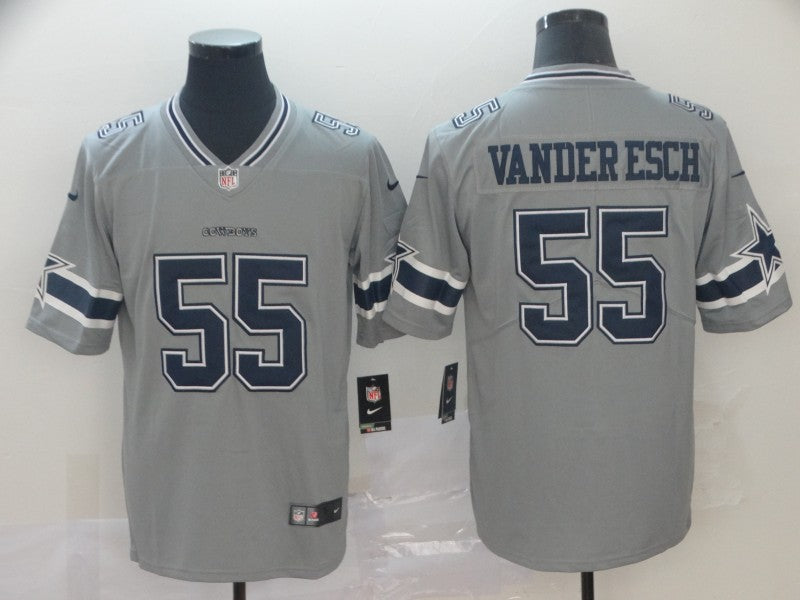 Men’s Dallas Cowboys Leighton Vander Esch #55 Gray Inverted Legend Jersey