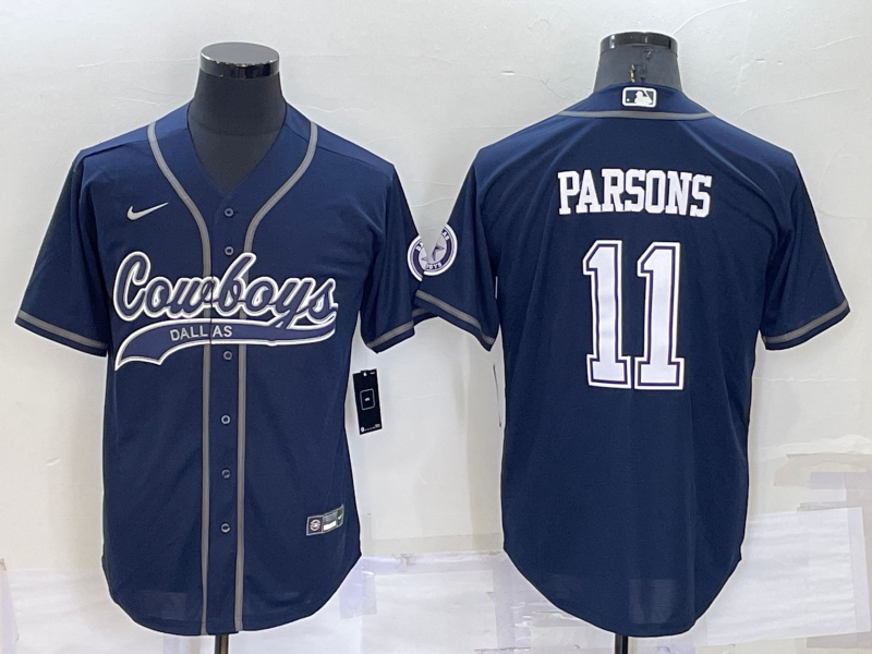 Men’s Dallas Cowboys Micah Parsons #11 Navy Jersey Joint Edition