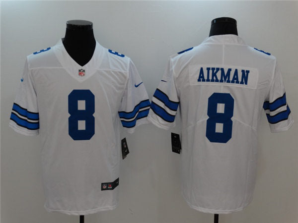 Men’s Dallas Cowboys Retired Player #8 Troy Aikman Nike White Vapor Untouchable Limited Jersey