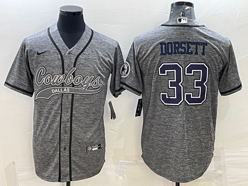 Men’s Dallas Cowboys Tony Dorsett #33 Gray Jersey Joint Edition