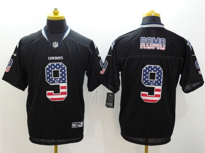 Men’s Dallas Cowboys Tony Romo #9 Black Jersey