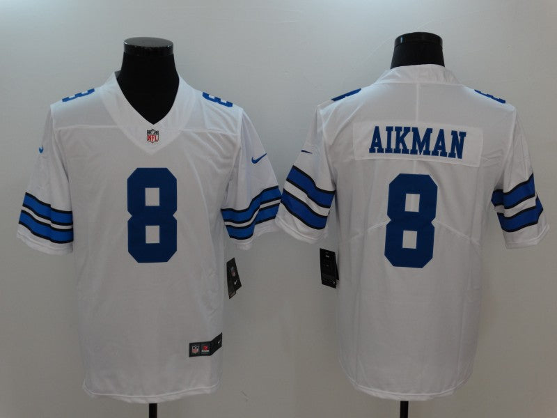 Men’s Dallas Cowboys Troy Aikman #8 White Jersey