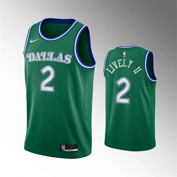 Mens Dallas Mavericks #2 Dereck Lively II Nike Green Classic Edition Jersey