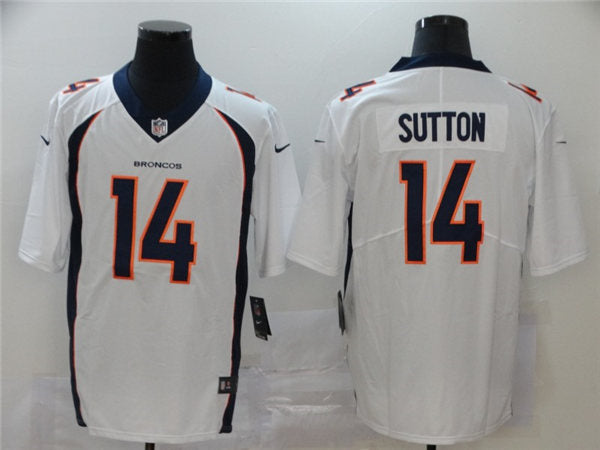 Men’s Denver Broncos #14 Courtland Sutton White Nike NFL Vapor Untouchable Limited Jersey