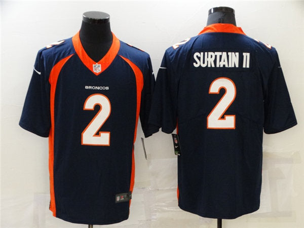 Men’s Denver Broncos #2 Patrick Surtain II Navy Nike NFL Vapor Untouchable Limited Jersey