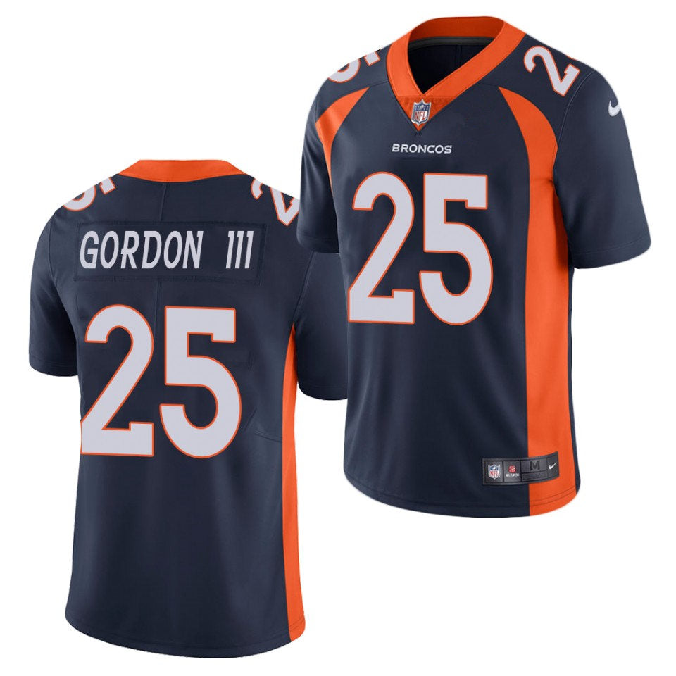 Men’s Denver Broncos #25 Melvin Gordon III Navy Nike NFL Vapor Untouchable Limited Jersey