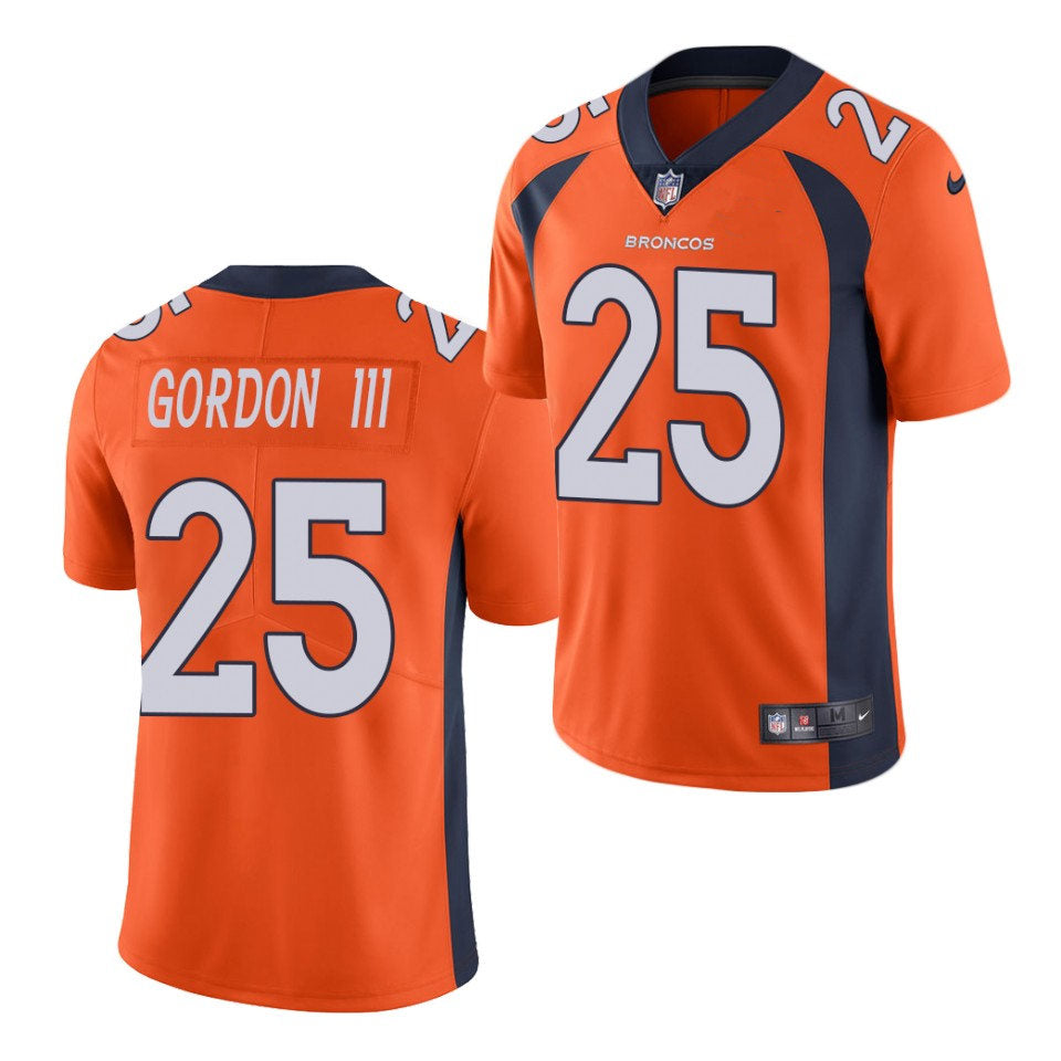 Men’s Denver Broncos #25 Melvin Gordon III Orange Nike NFL Vapor Untouchable Limited Jersey