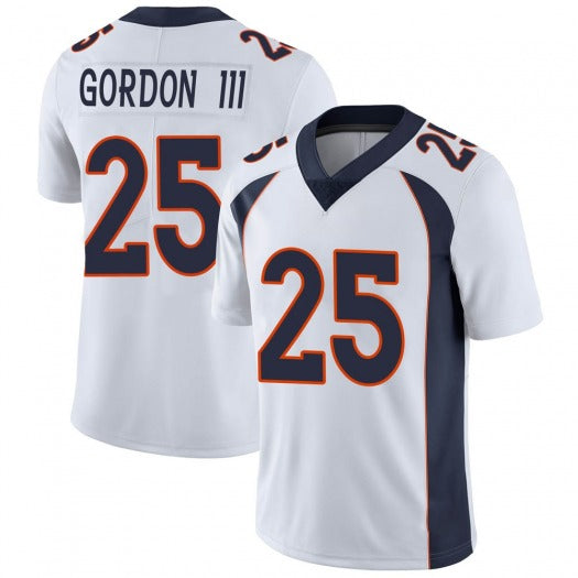 Men’s Denver Broncos #25 Melvin Gordon III White Nike NFL Vapor Untouchable Limited Jersey