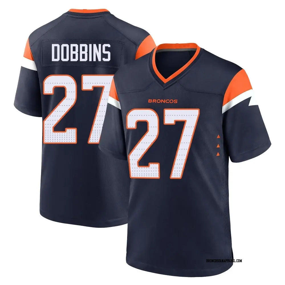 Mens Denver Broncos #27 J.K. Dobbins Nike Navy Alternate Vapor F.U.S.E. Limited Jersey