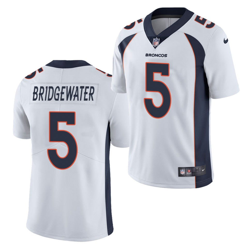 Men’s Denver Broncos #5 Teddy Bridgewater White Nike NFL Vapor Untouchable Limited Jersey