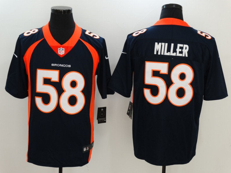 Men’s Denver Broncos #58 Von Miller Navy Nike NFL Vapor Untouchable Limited Jersey
