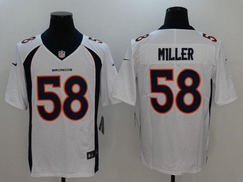 Men’s Denver Broncos #58 Von Miller White Nike NFL Vapor Untouchable Limited Jersey