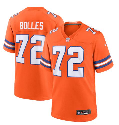 Mens Denver Broncos #72 Garett Bolles Nike Mile High Collection 1977 Throwback F.U.S.E. Limited Jersey – Orange
