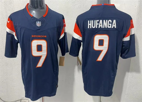 Mens Denver Broncos #9 Talanoa Hufanga Nike Navy Alternate Vapor F.U.S.E. Limited Player Jersey