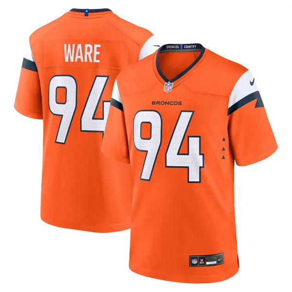 Men’s Denver Broncos #94 DeMarcus Ware Nike Orange Vapor F.U.S.E. Limited Jersey