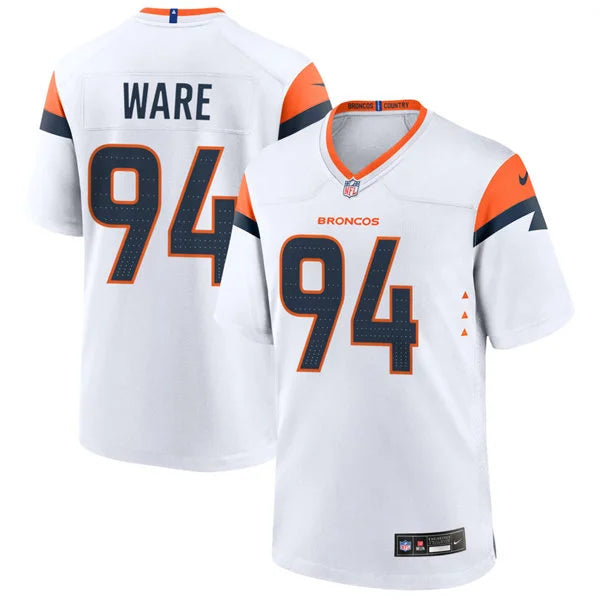 Men’s Denver Broncos #94 DeMarcus Ware Nike White Vapor F.U.S.E. Limited Jersey
